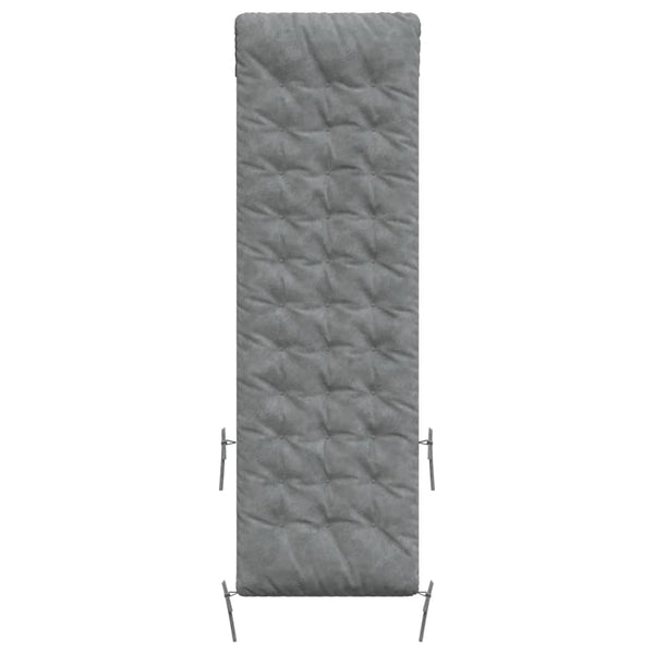 Sonnenliegen Auflage Grau Wildleder-Optik 160x50 cm
