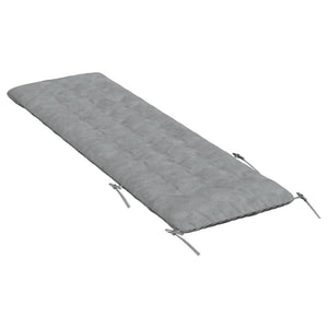 Sonnenliegen Auflage Grau Wildleder-Optik 160x50 cm