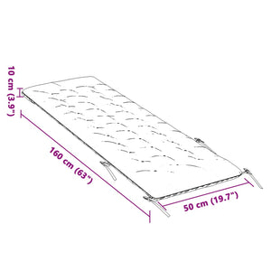 Sonnenliegen Auflage Grau Wildleder-Optik 160x50 cm