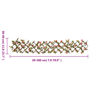Erweiterbares Rankgitter mit künstlichem Efeu, Dunkelrosa
