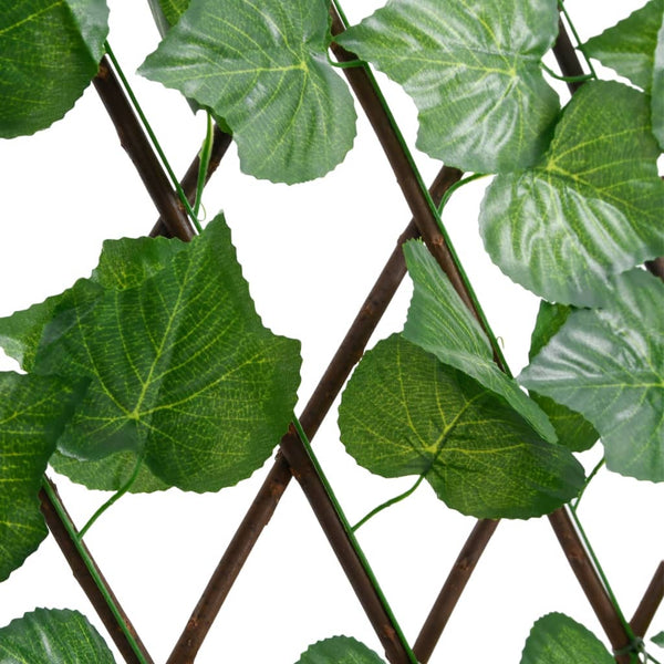 vidaXL Treillis avec feuilles de vigne artificielles 5 pcs Extensible 180x20cm