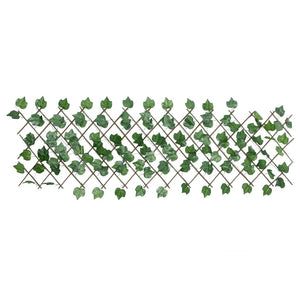 Erweiterbares Rankgitter mit künstlichem Weinlaub, 190x60 cm