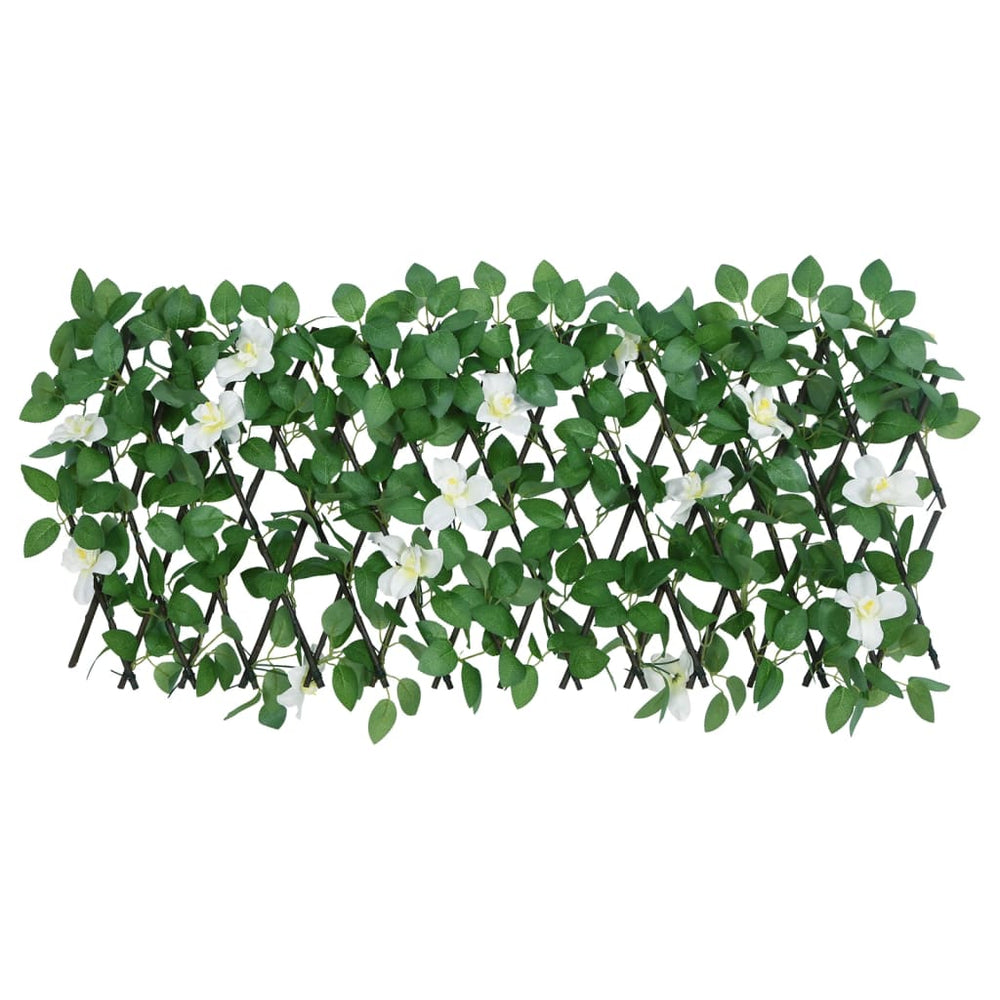 vidaXL Treillis avec feuilles de lierre artificiel extensible vert 180x30 cm