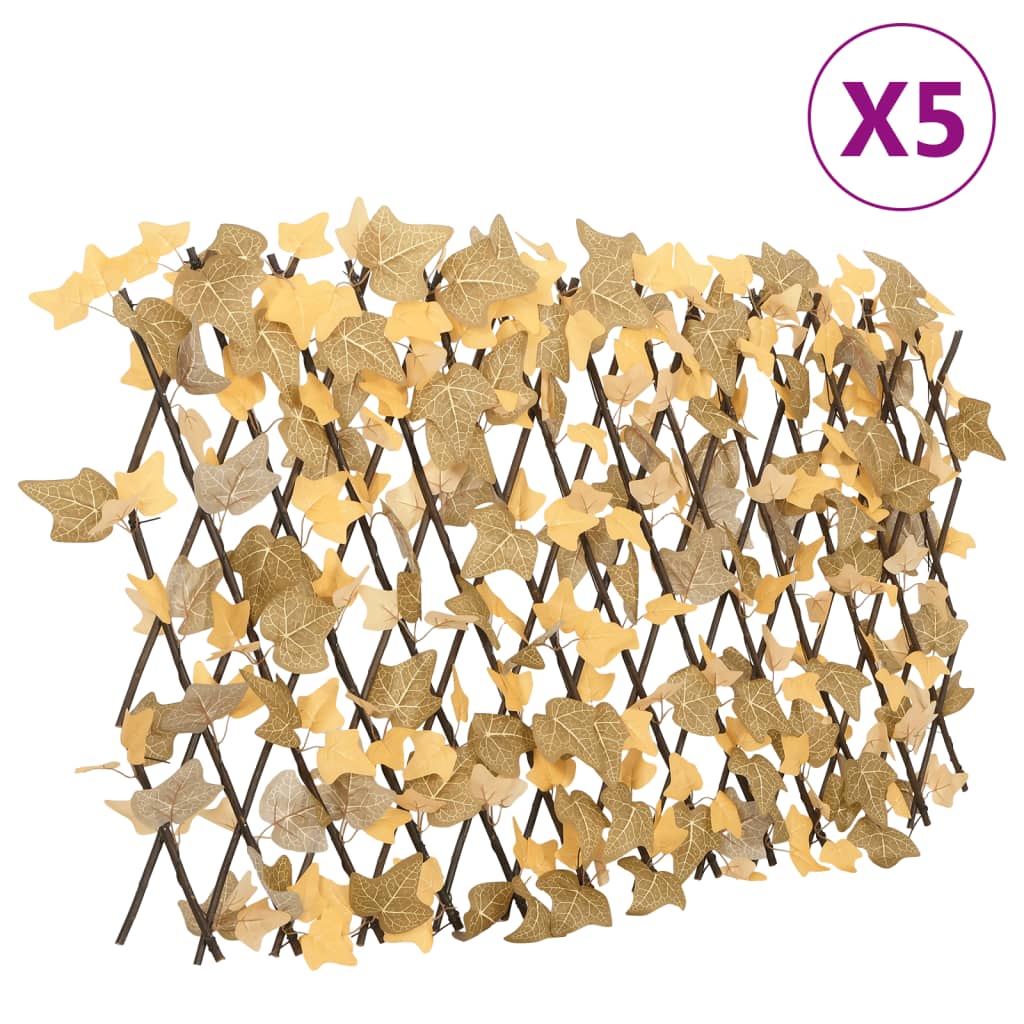 Künstliches Rankgitter mit Ahornblättern, 5er Set