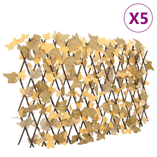 Künstliches Rankgitter mit Ahornblättern, 5er Set