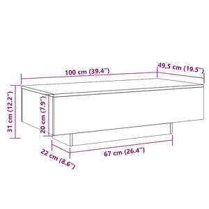Sonoma Eiche Couchtisch, 100 cm