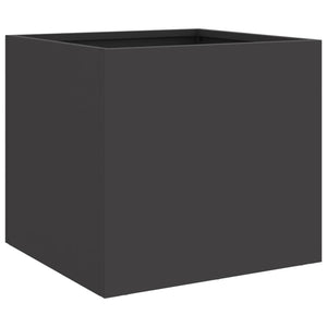 Schwarzer Pflanzkübel Stahl 32x30x29 cm