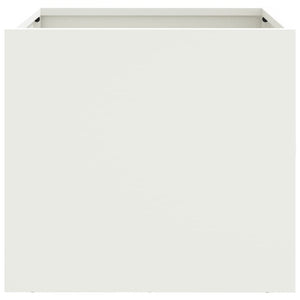 Weiße Pflanzkübel, 2er Set, 32cm Stahl