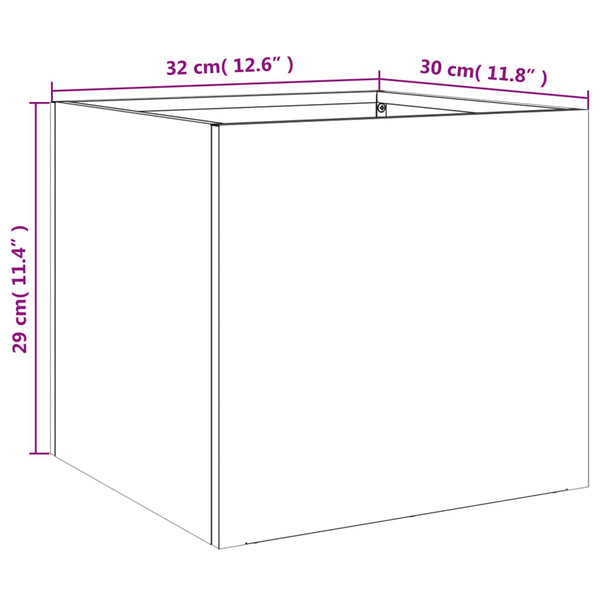Pflanzkübel 2er Set Olivgrün Stahl