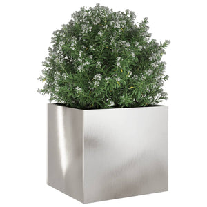 Edelstahl Pflanzkübel Silber 32x30x29 cm