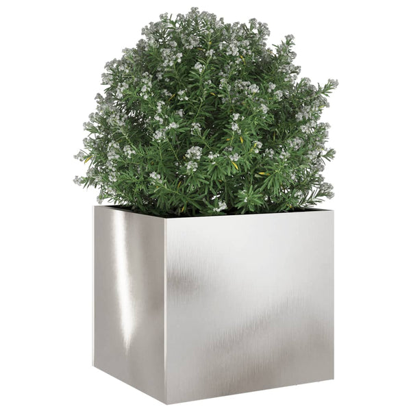 Edelstahl Pflanzkübel Silber 32x30x29 cm