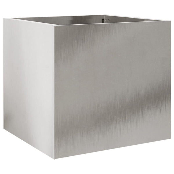 Edelstahl Pflanzkübel Silber 32x30x29 cm