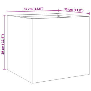 Edelstahl Pflanzkübel Silber 32x30x29 cm
