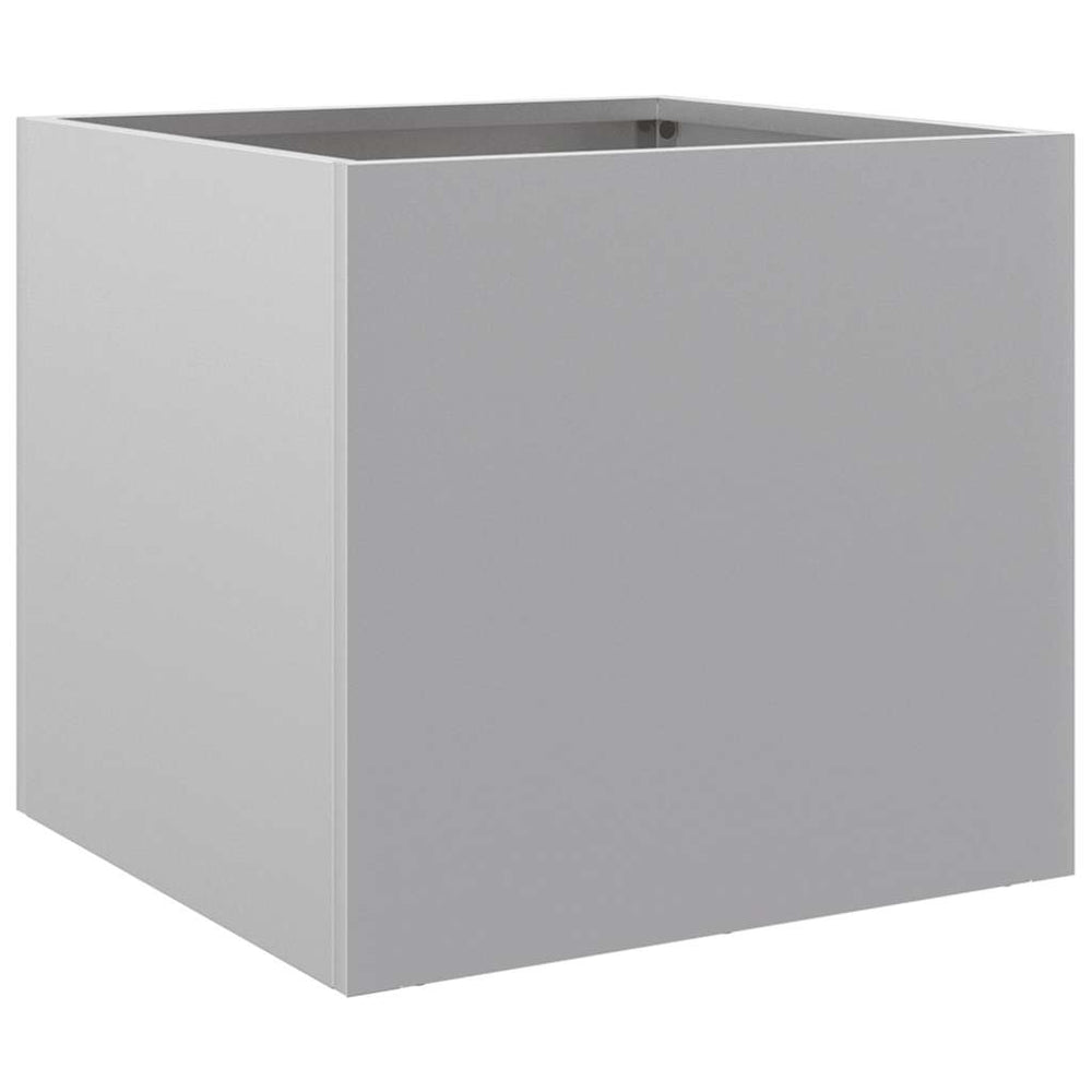 Silberner Pflanzkübel, 32 cm, Verzinkter Stahl