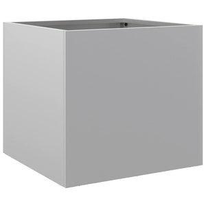Silberner Pflanzkübel, 32 cm, Verzinkter Stahl