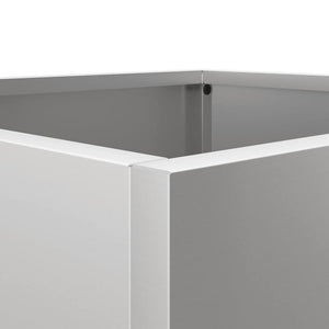Silberner Pflanzkübel, 32 cm, Verzinkter Stahl