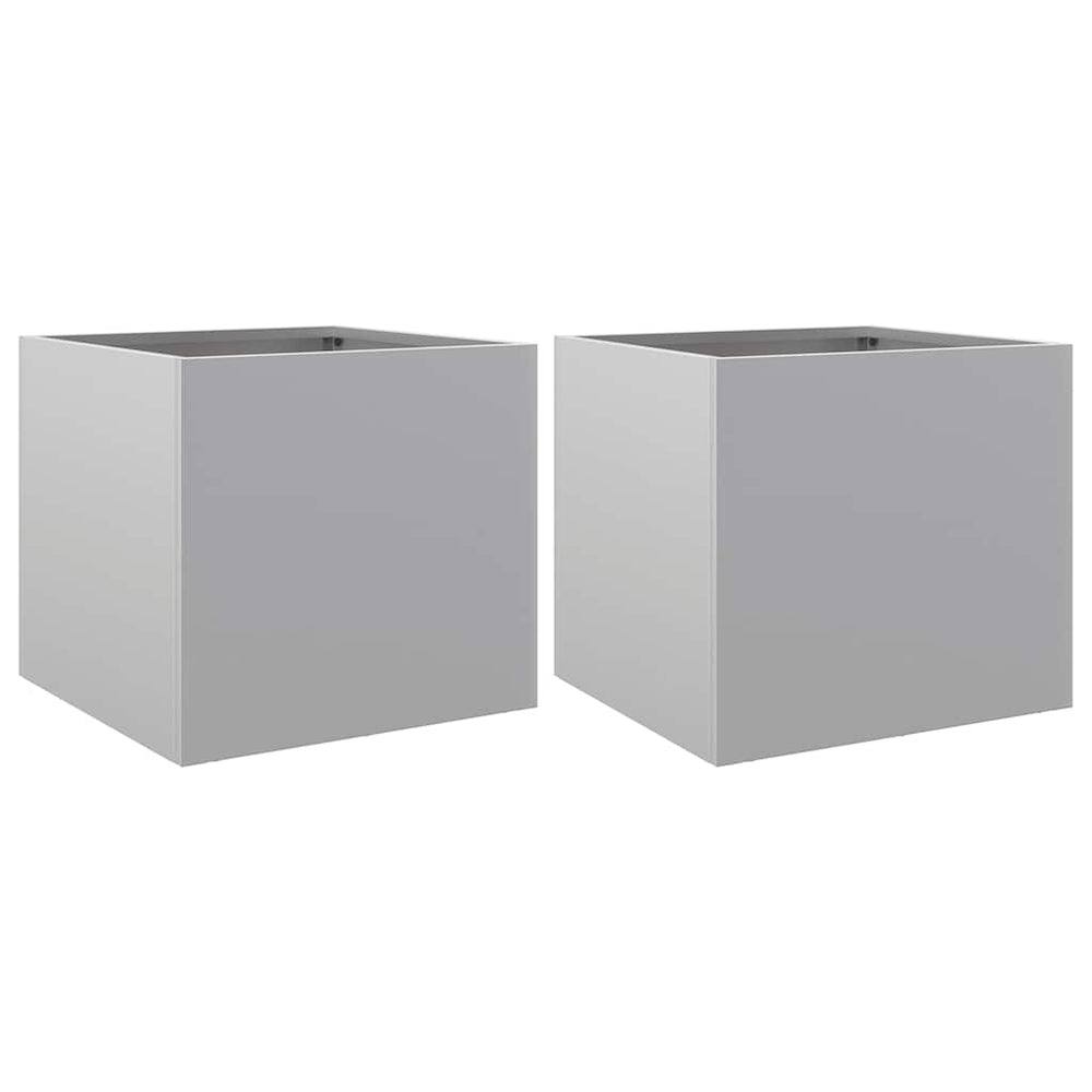 Pflanzkübel Set, Silber, 32x30x29cm