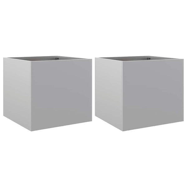 Pflanzkübel Set, Silber, 32x30x29cm