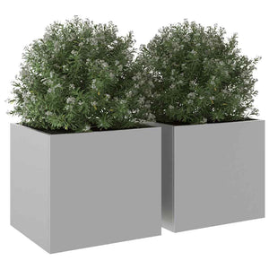Pflanzkübel Set, Silber, 32x30x29cm