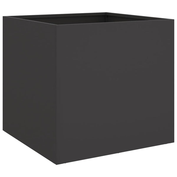 Pflanzkübel Set, Stahl, 42x40x39cm, Schwarz, 2 Stk.