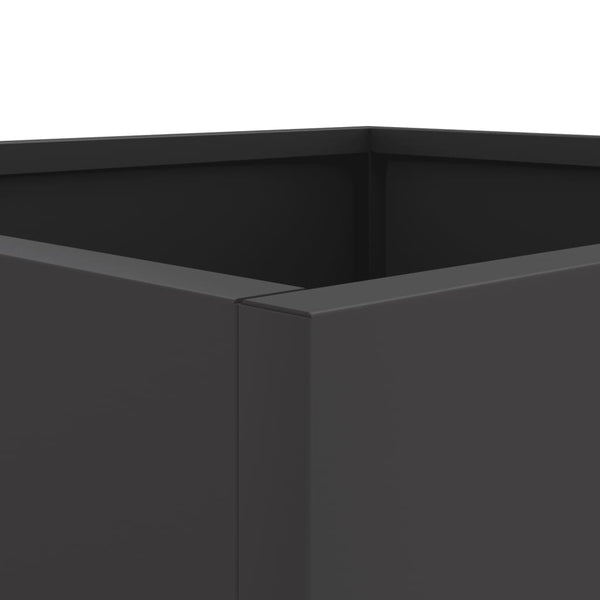 Pflanzkübel Set, Stahl, 42x40x39cm, Schwarz, 2 Stk.