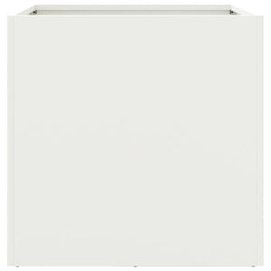 Pflanzkübel 2er Set, Weiß, 42x40x39 cm, Stahl