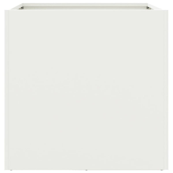 Pflanzkübel 2er Set, Weiß, 42x40x39 cm, Stahl