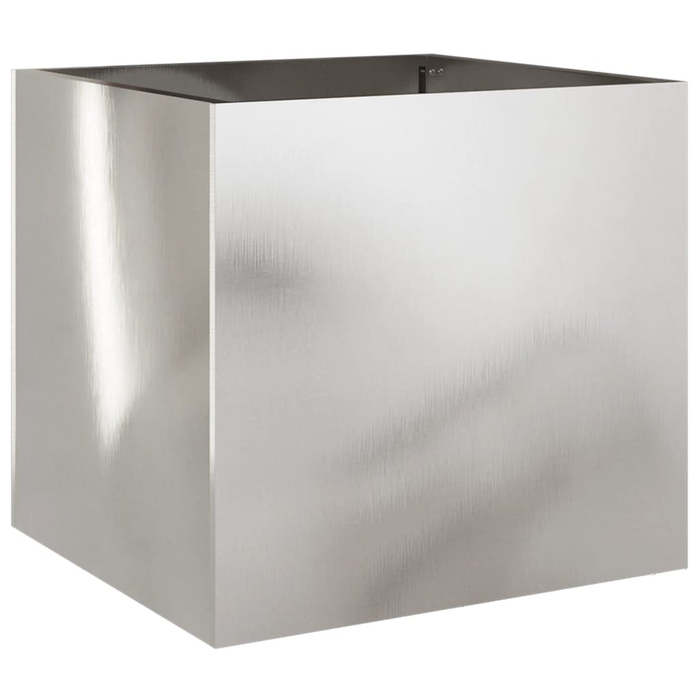 Edelstahl Pflanzkübel Silber 42x40x39 cm