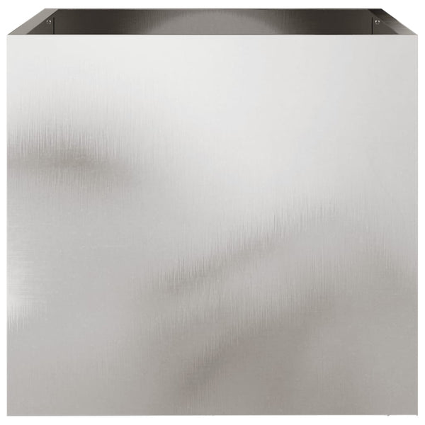 Edelstahl Pflanzkübel Silber 42x40x39 cm