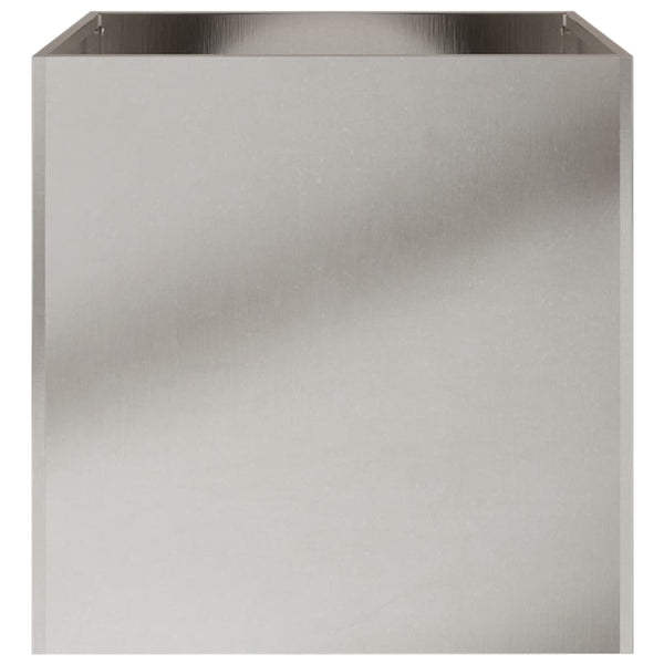 Edelstahl Pflanzkübel Silber 42x40x39 cm