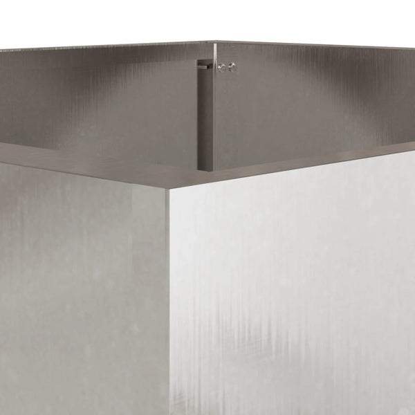 Edelstahl Pflanzkübel Silber 42x40x39 cm