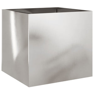 Silberne Pflanzkübel 2er Set Edelstahl 42cm