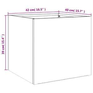 Silberne Pflanzkübel 2er Set, 42cm