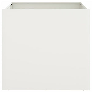 Pflanzkübel Weiß Stahl 2er Set 49cm