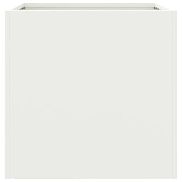 Pflanzkübel Weiß Stahl 2er Set 49cm