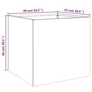Pflanzkübel Weiß Stahl 2er Set 49cm