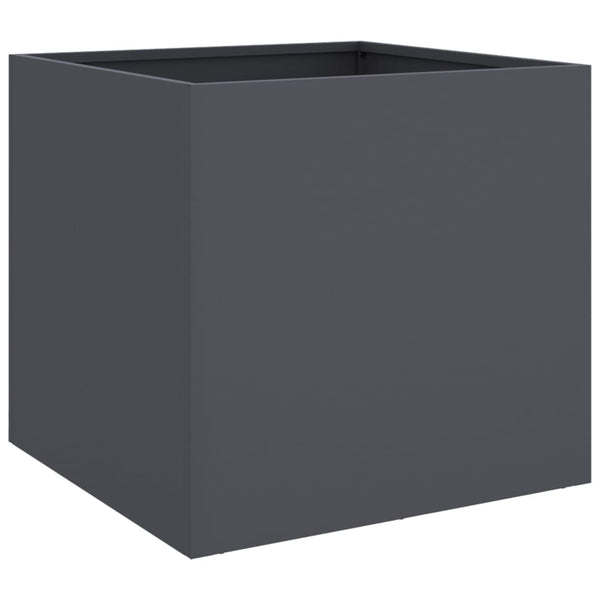 Anthrazit Pflanzkübel 2er Set Stahl 49x47x46cm
