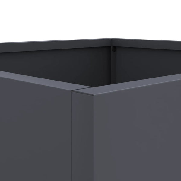 Anthrazit Pflanzkübel 2er Set Stahl 49x47x46cm