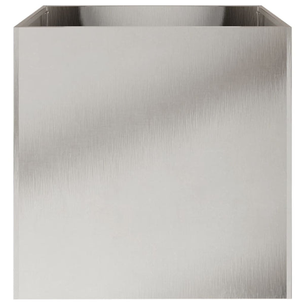 Edelstahl Pflanzkübel Silber 49x47x46cm