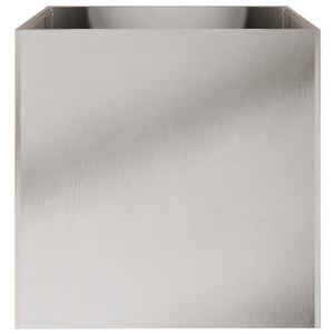 Edelstahl Pflanzkübel Set, Silber, 2er