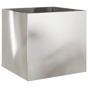 Edelstahl Pflanzkübel Set, Silber, 2er