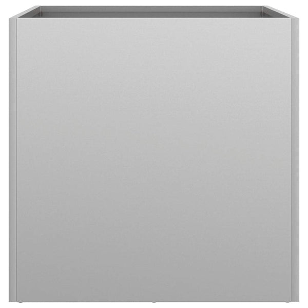 Silberner Pflanzkübel, 49 cm, Verzinkt