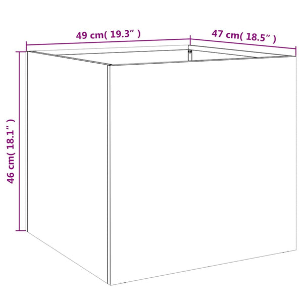 Silberne Pflanzkübel, 2 Stk., 49cm