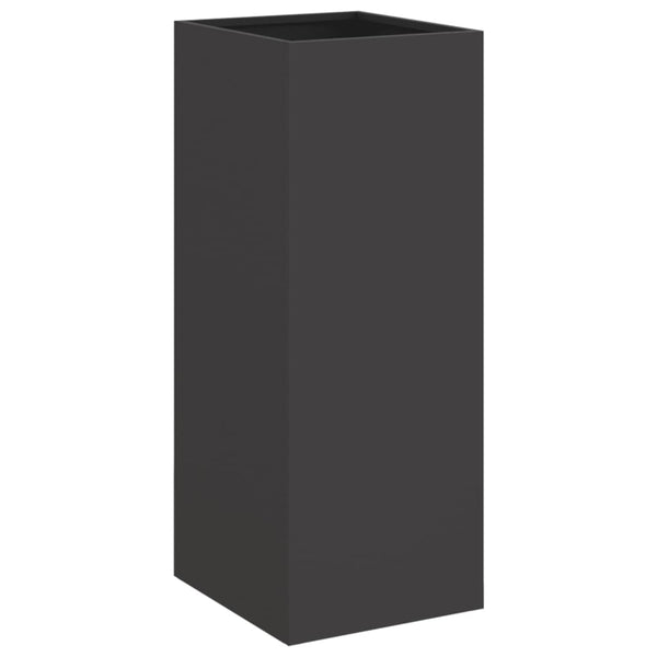 Schwarzer Pflanzkübel aus Stahl, 75 cm