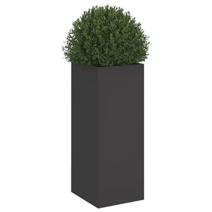 Schwarzer Pflanzkübel aus Stahl, 75 cm