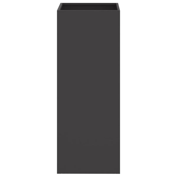 Schwarzer Pflanzkübel aus Stahl, 75 cm