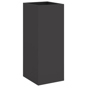 Schwarzer Pflanzkübel aus Stahl, 75 cm
