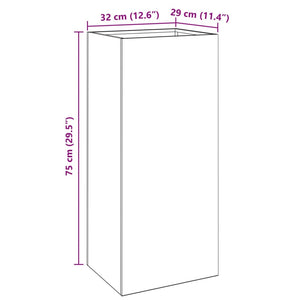 Schwarzer Pflanzkübel aus Stahl, 75 cm