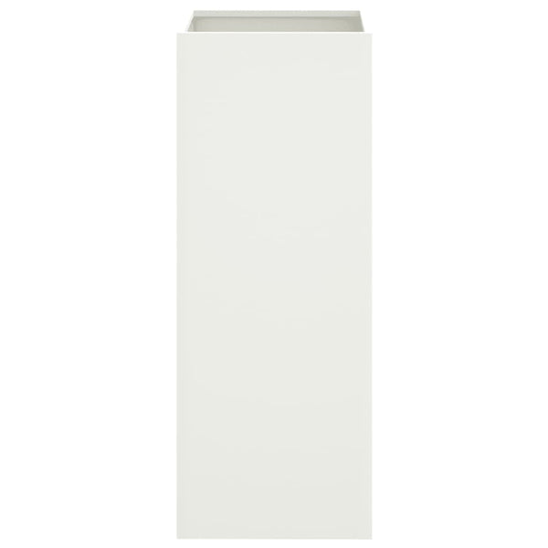 Weißer Pflanzkübel Stahl 32x29x75 cm