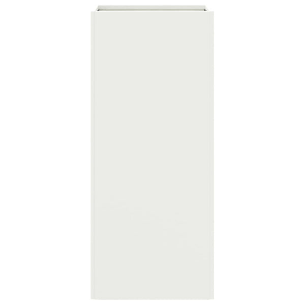 Weißer Pflanzkübel Stahl 32x29x75 cm